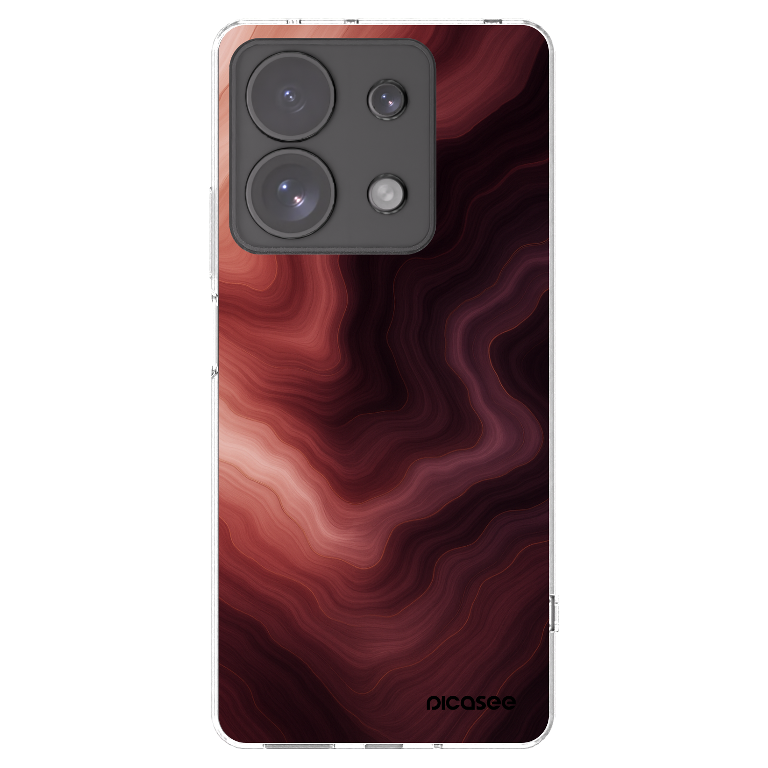 Picasee silikonski prozorni ovitek za Xiaomi Redmi Note 13 Pro 4G - Rouge