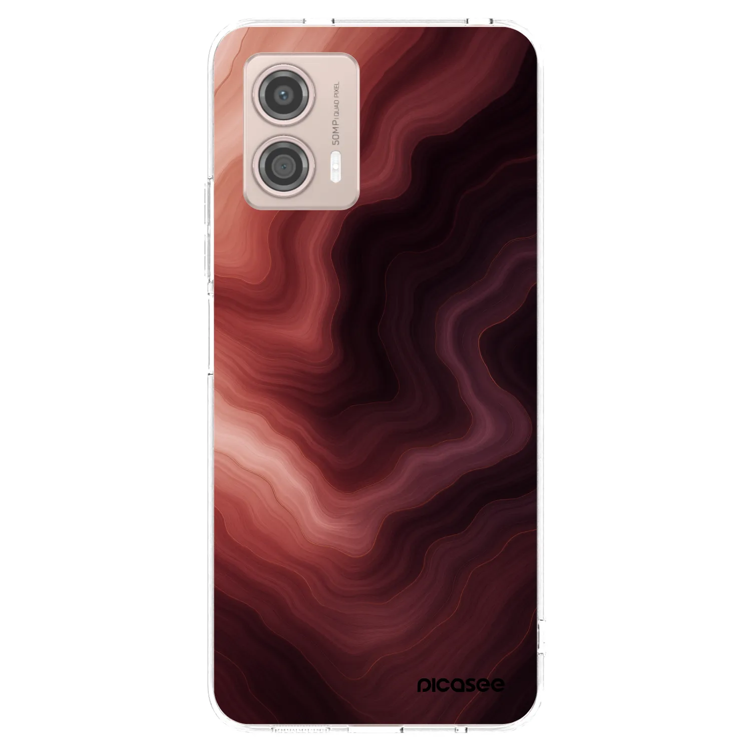 Picasee silikonski prozorni ovitek za Motorola Moto G53 5G - Rouge