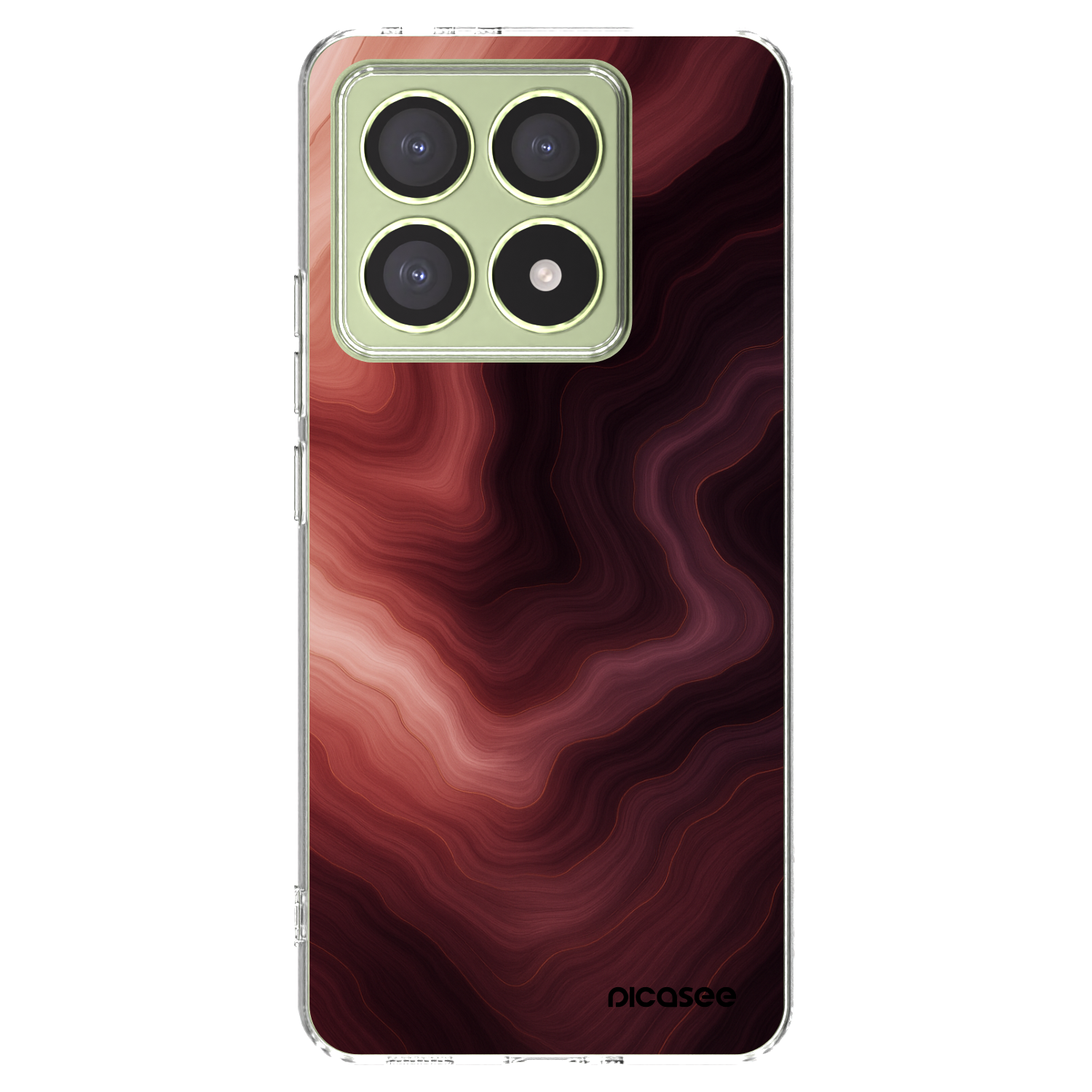 Picasee silikonski prozorni ovitek za Xiaomi 14T - Rouge