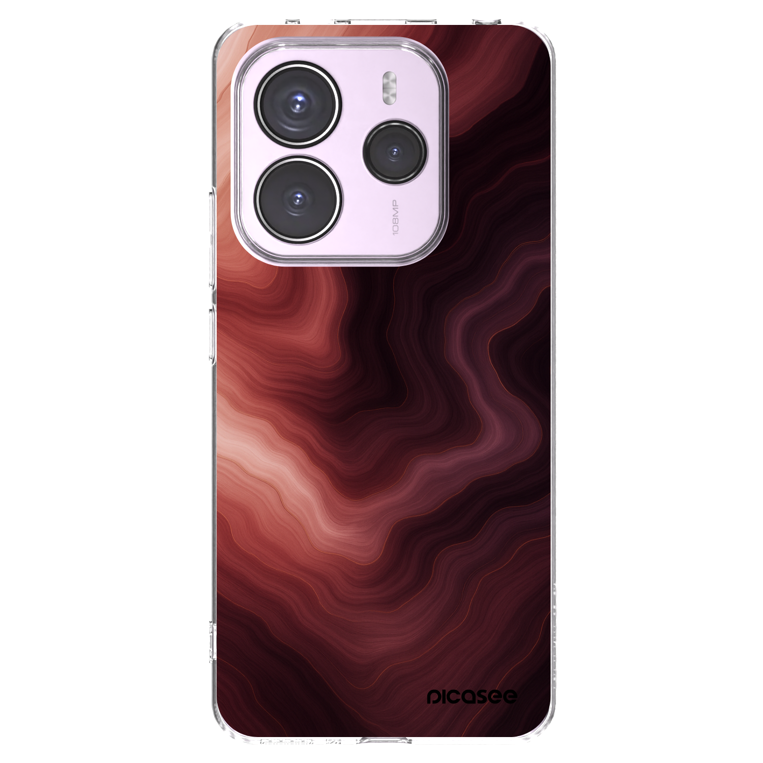 Picasee silikonski prozorni ovitek za Xiaomi Redmi Note 14 5G - Rouge