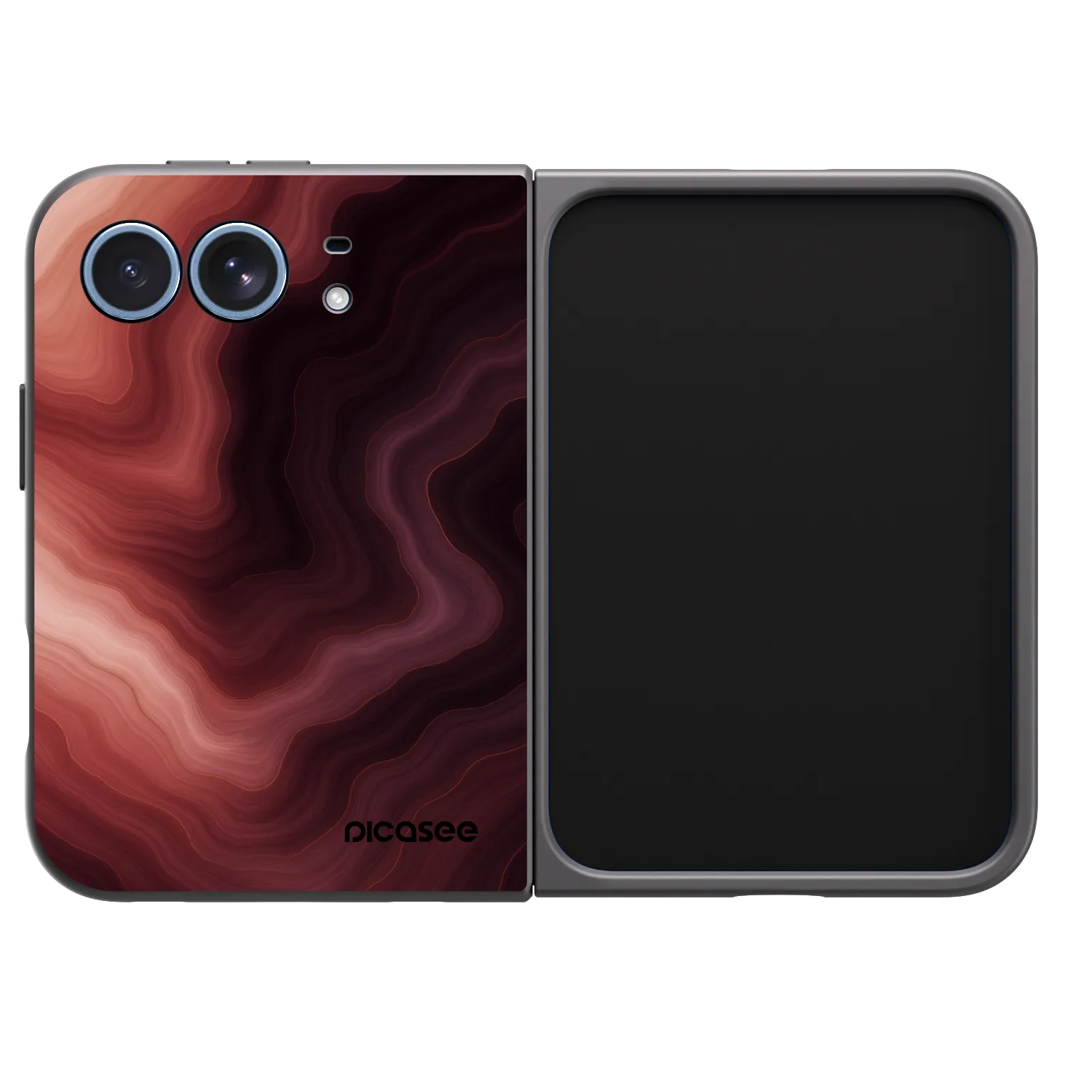 Picasee silikonski črni ovitek za Apple iPhone Duo - Rouge