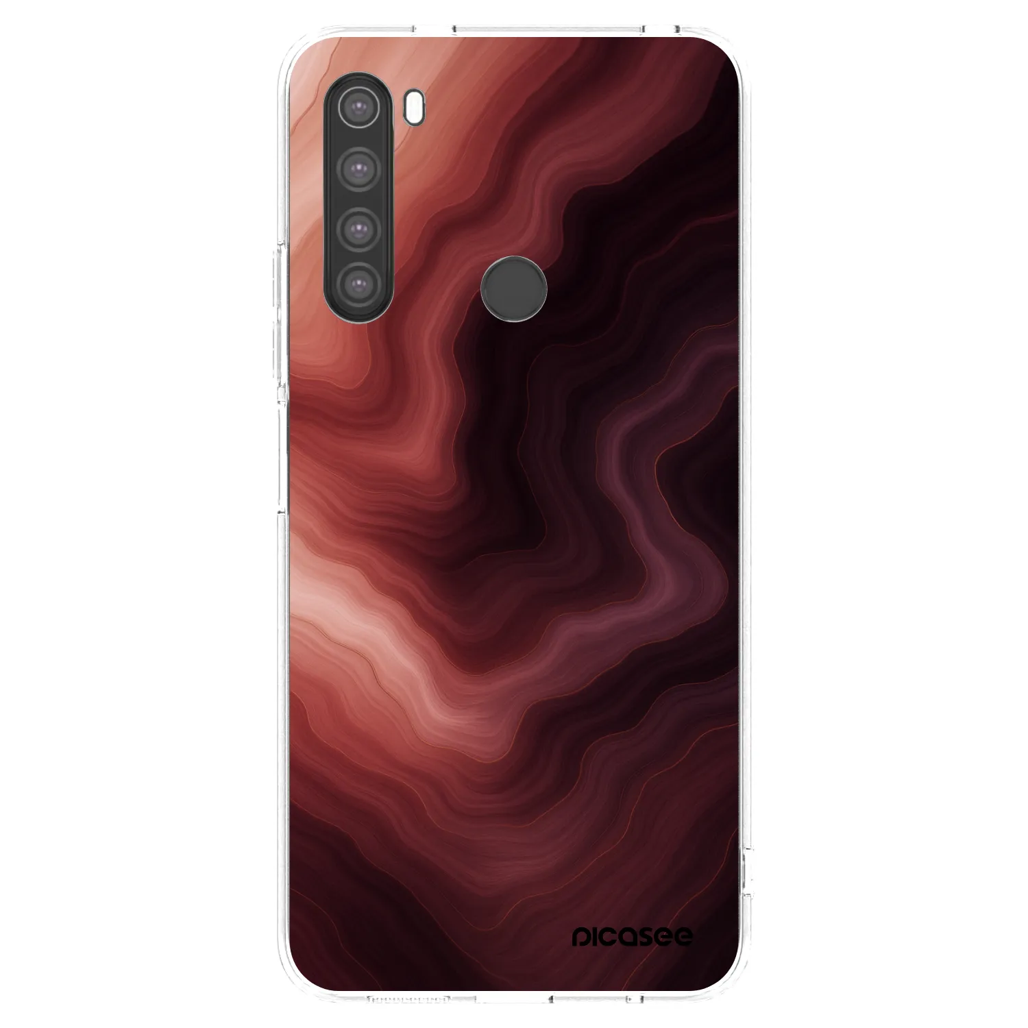 Picasee silikonski prozorni ovitek za Xiaomi Redmi Note 8 - Rouge