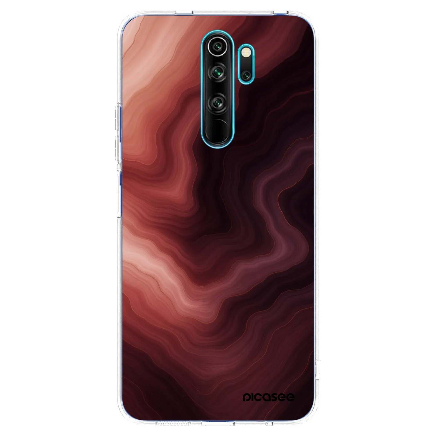 Picasee silikonski prozorni ovitek za Xiaomi Redmi Note 8 Pro - Rouge