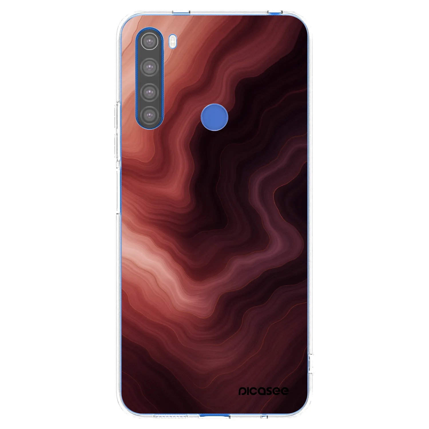 Picasee silikonski prozorni ovitek za Xiaomi Redmi Note 8T - Rouge