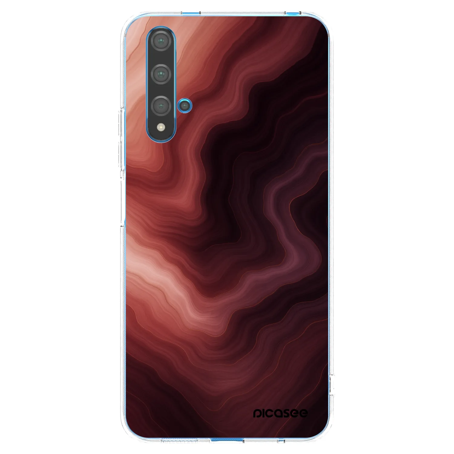 Picasee silikonski prozorni ovitek za Huawei Nova 5T - Rouge