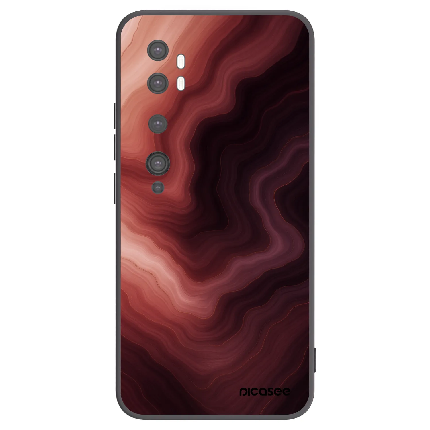 Picasee silikonski črni ovitek za Xiaomi Mi Note 10 (Pro) - Rouge