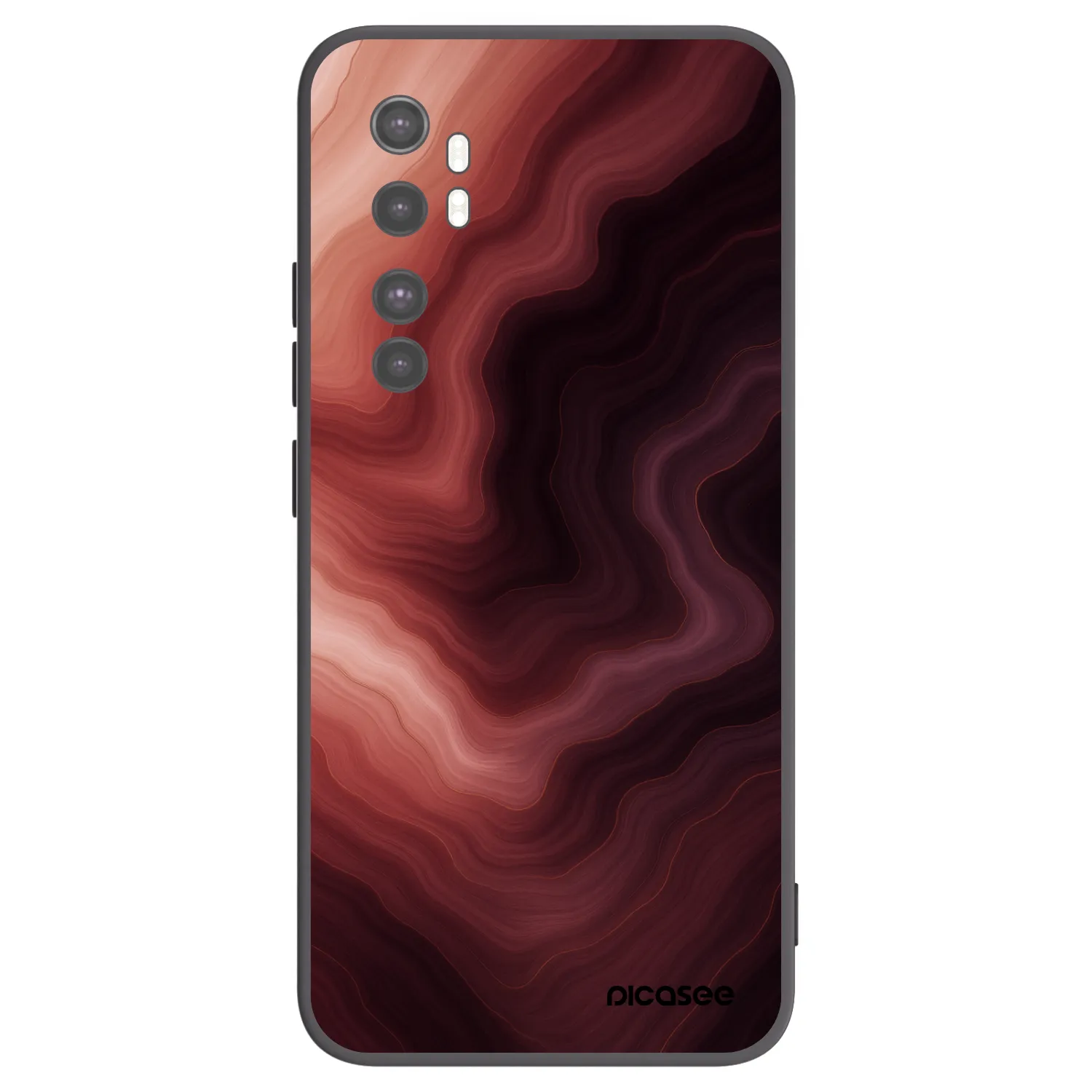 Picasee silikonski črni ovitek za Xiaomi Mi Note 10 Lite - Rouge
