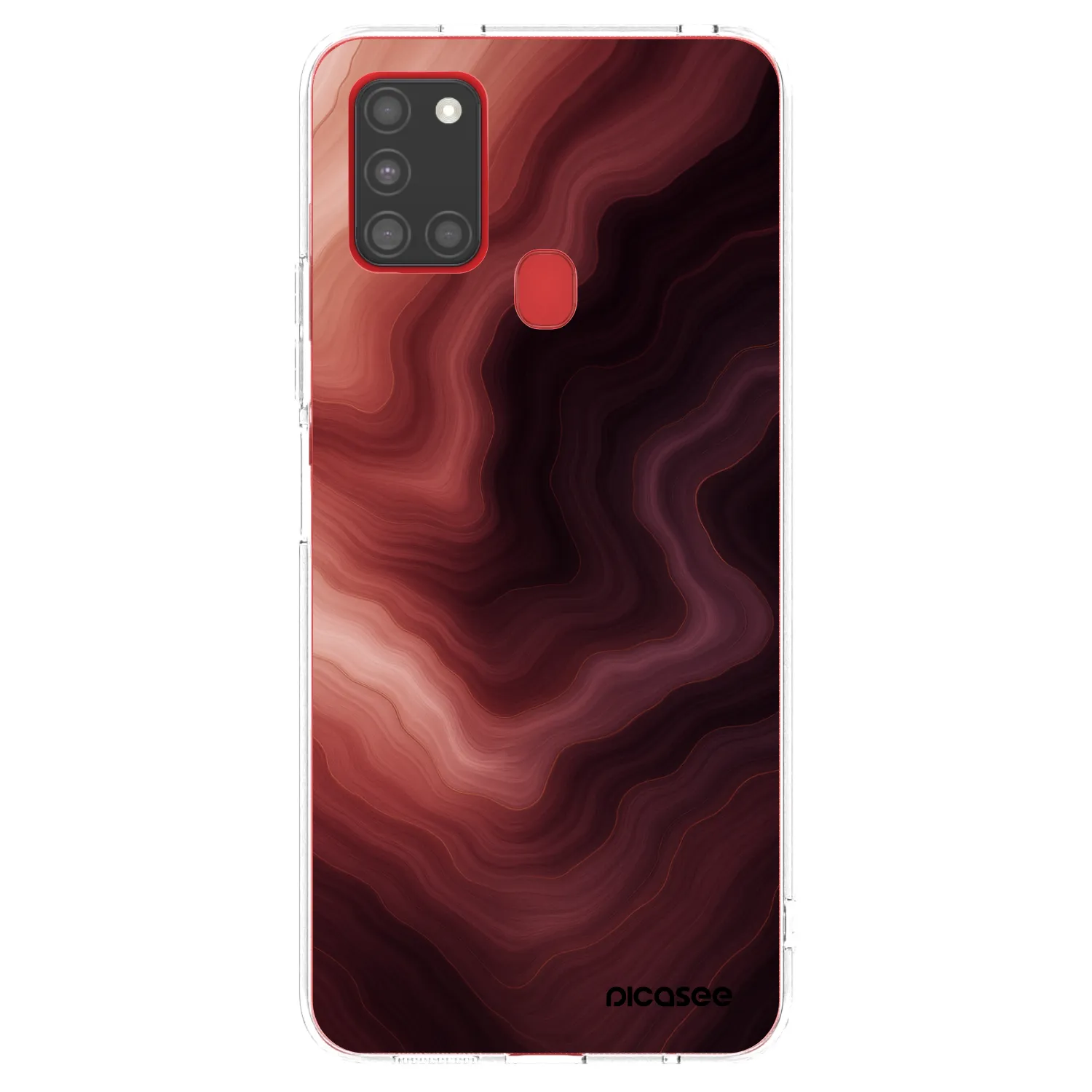 Picasee silikonski prozorni ovitek za Samsung Galaxy A21s - Rouge