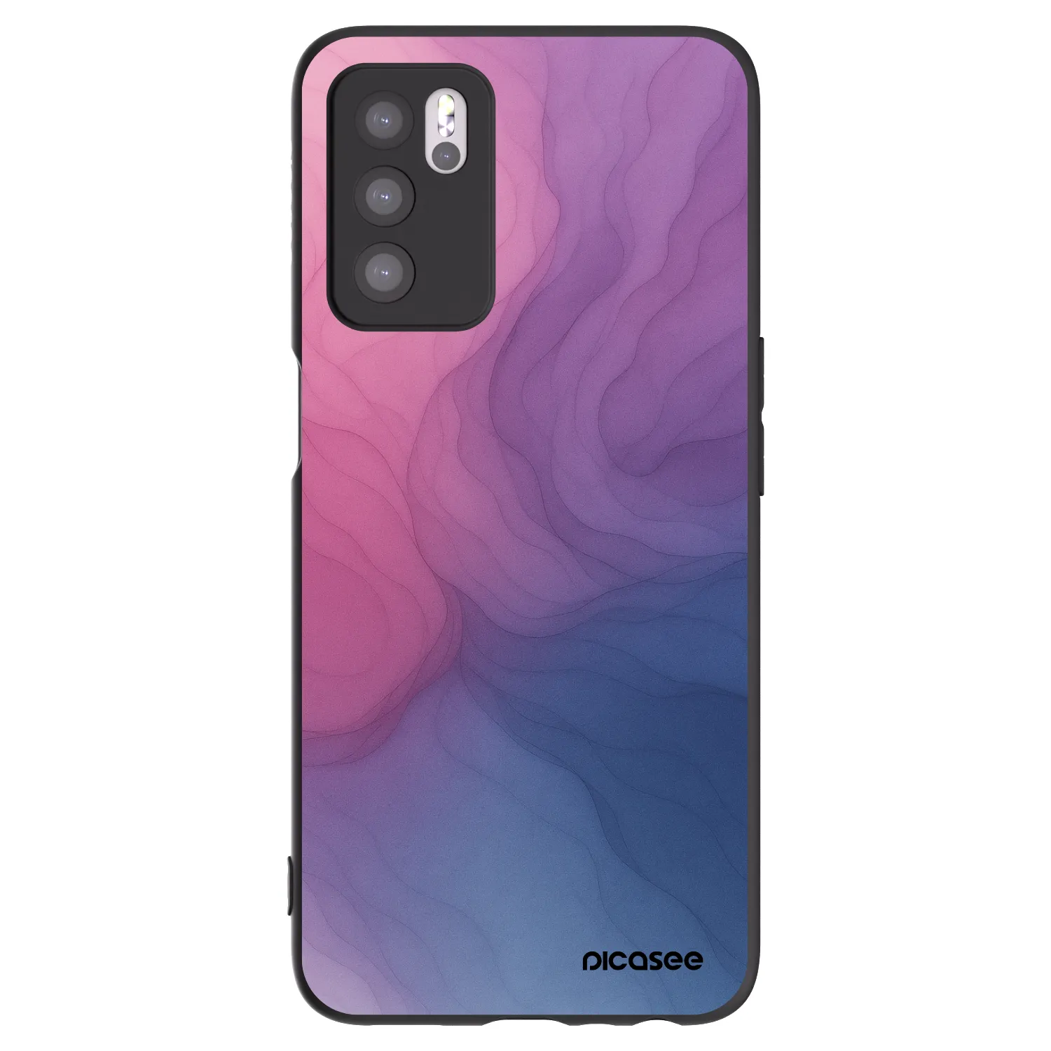 Picasee silikonski črni ovitek za OPPO A16 - Silk