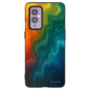 Picasee silikonski črni ovitek za OnePlus 9 - Solar