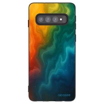 Picasee silikonski črni ovitek za Samsung Galaxy S10 G973 - Solar