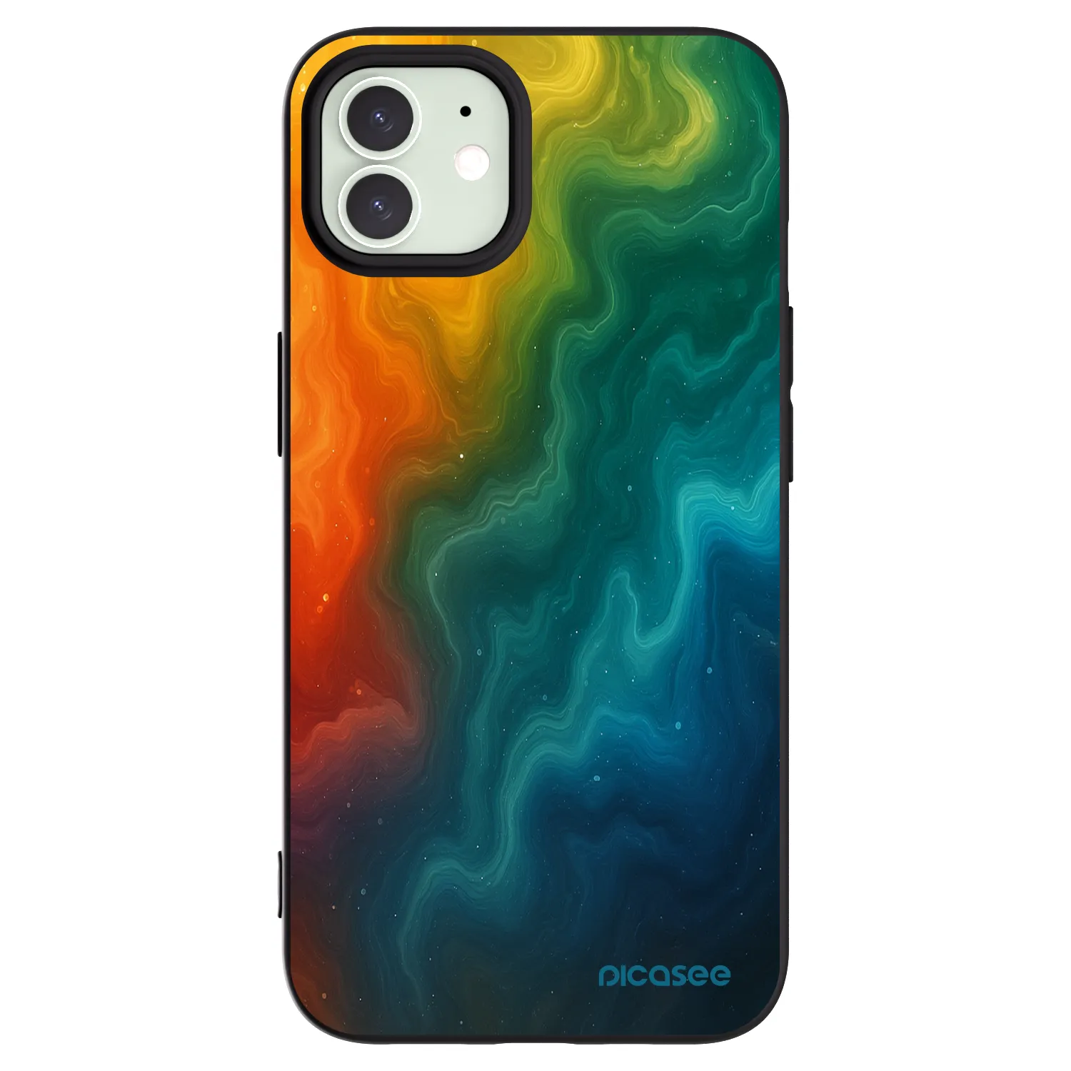Picasee silikonski črni ovitek za Apple iPhone 12 - Solar