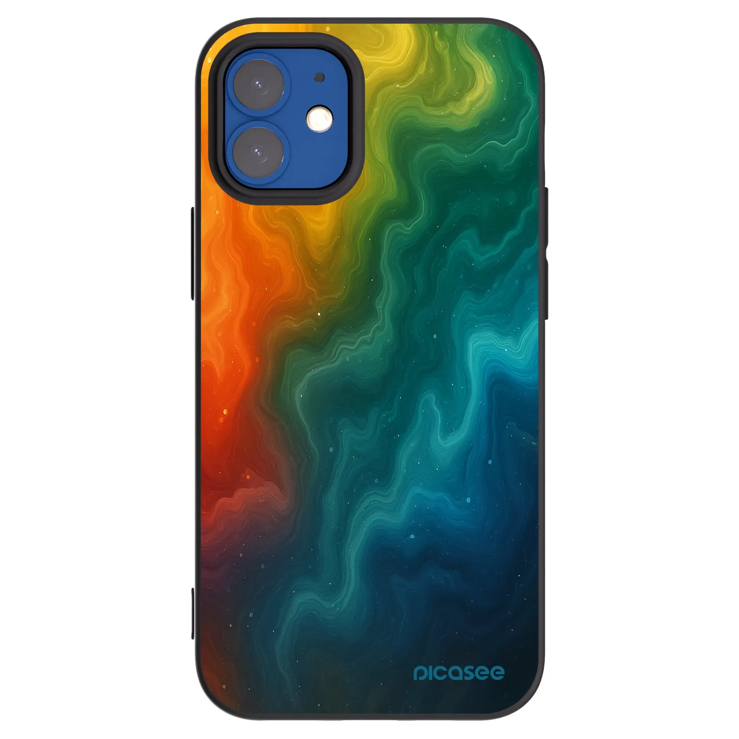 Picasee silikonski črni ovitek za Apple iPhone 12 mini - Solar