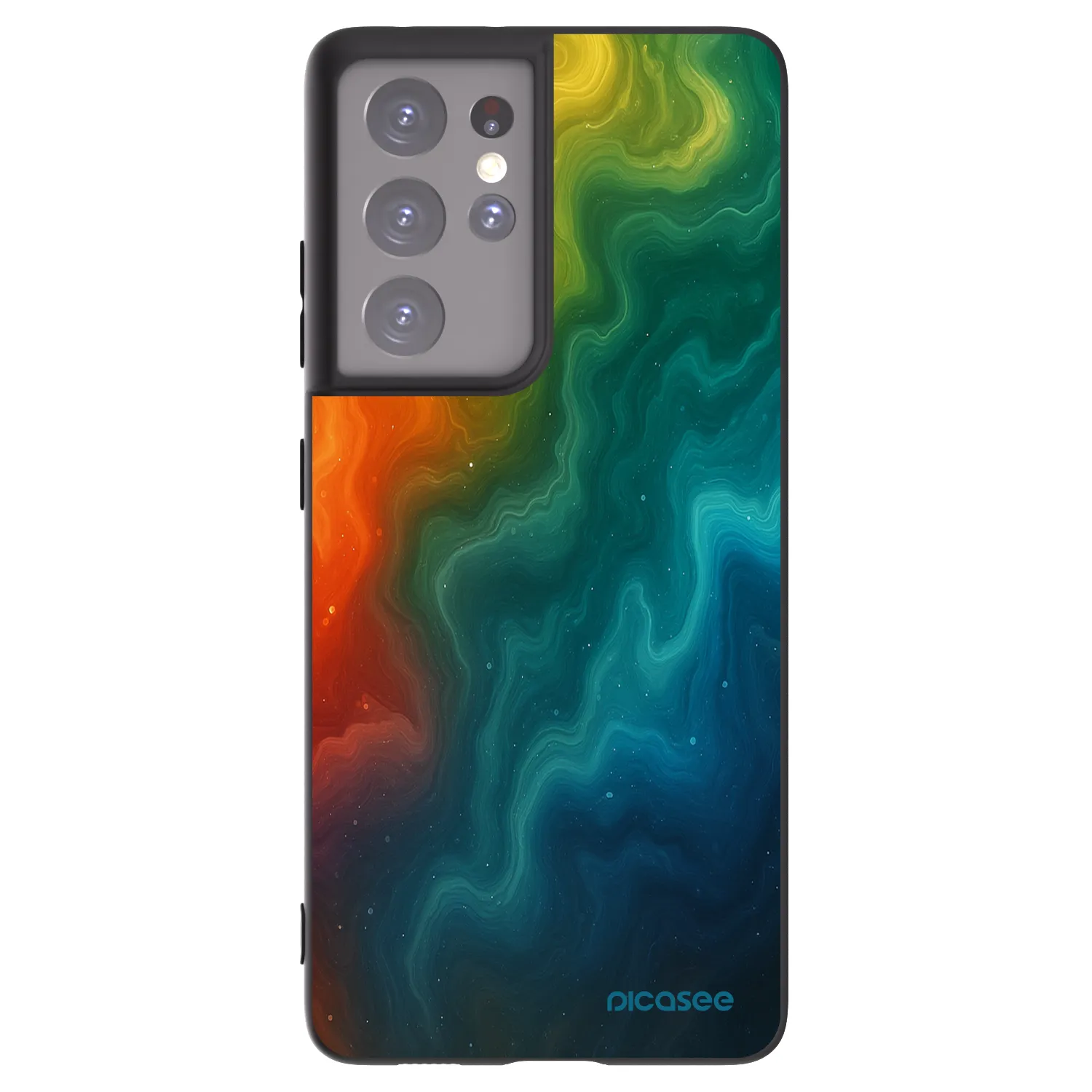 Picasee silikonski črni ovitek za Samsung Galaxy S21 Ultra 5G G998B - Solar