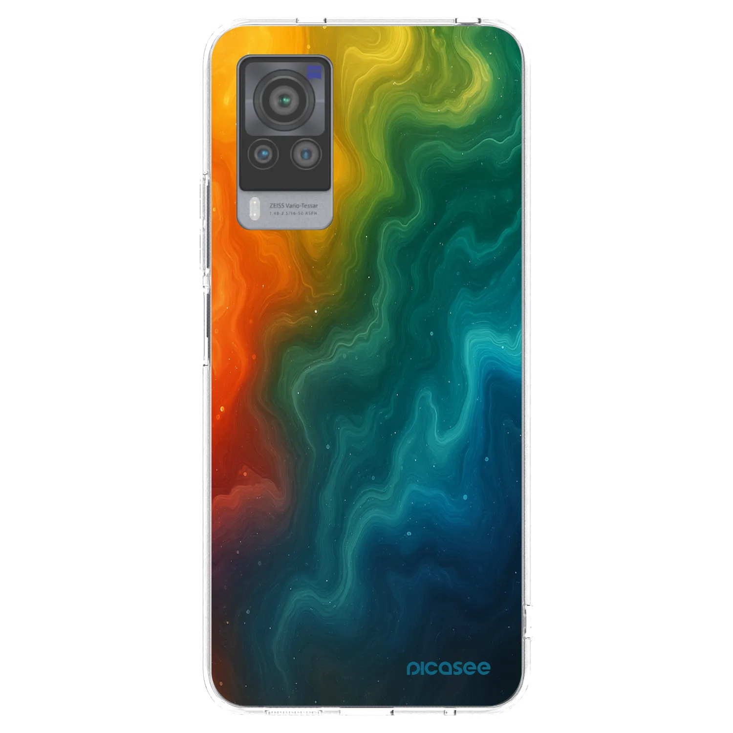 Picasee silikonski prozorni ovitek za Vivo X60 Pro 5G - Solar