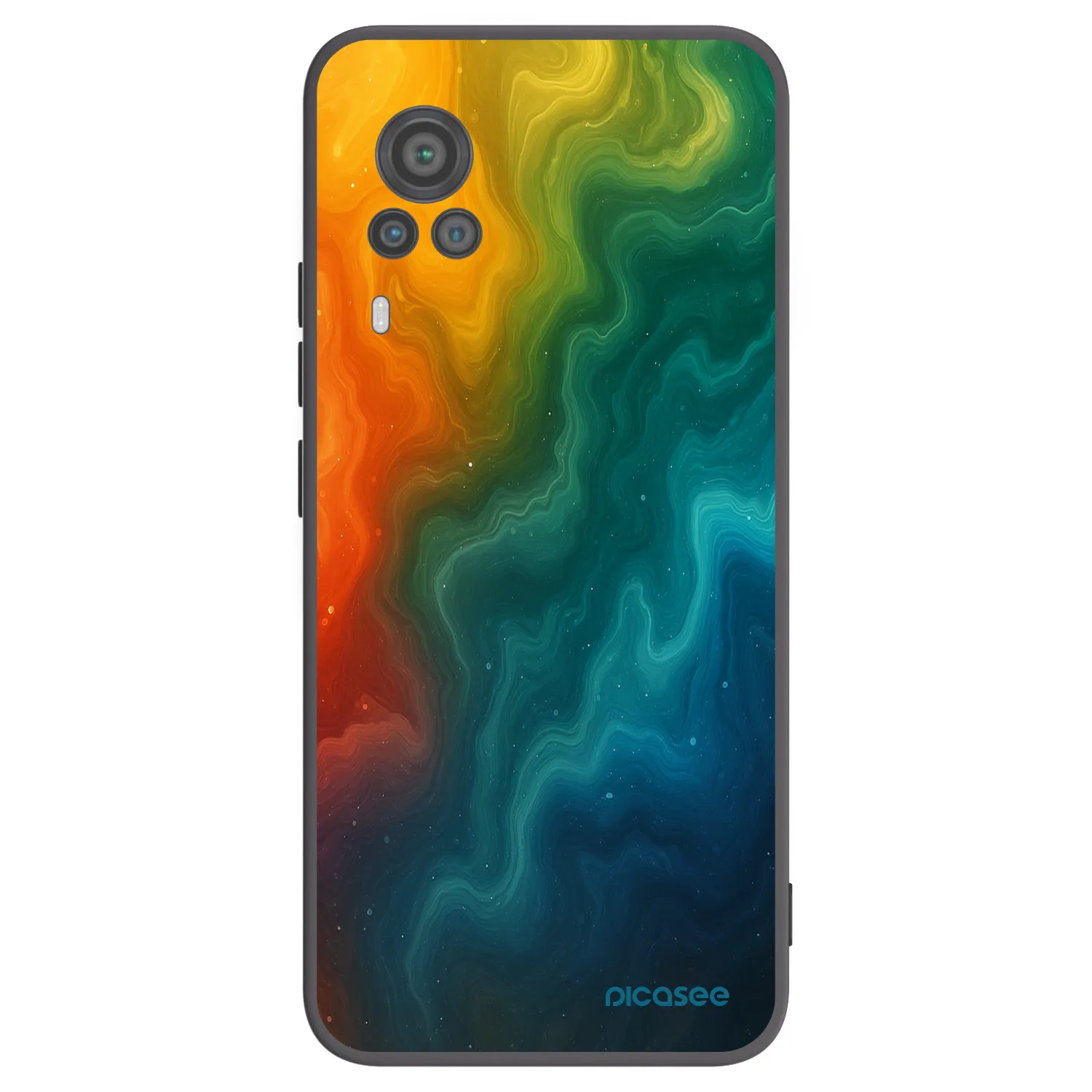 Picasee silikonski črni ovitek za Vivo X60 Pro 5G - Solar