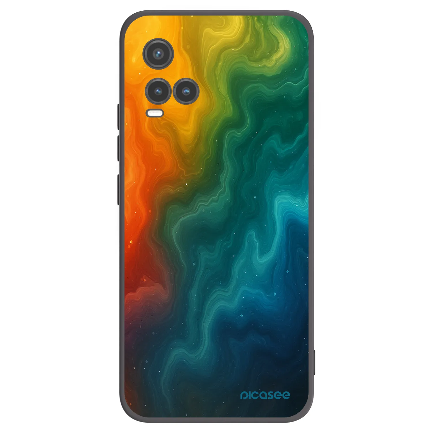 Picasee silikonski črni ovitek za Vivo Y33s - Solar