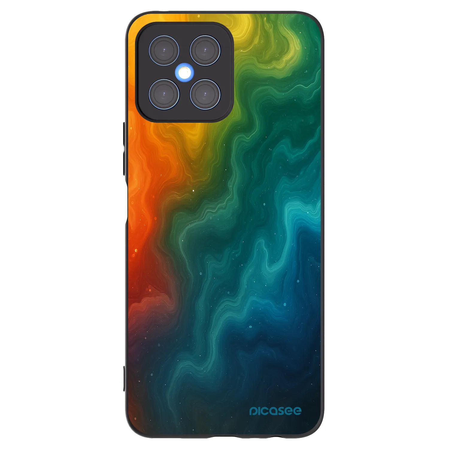 Picasee silikonski črni ovitek za Honor X8 4G - Solar