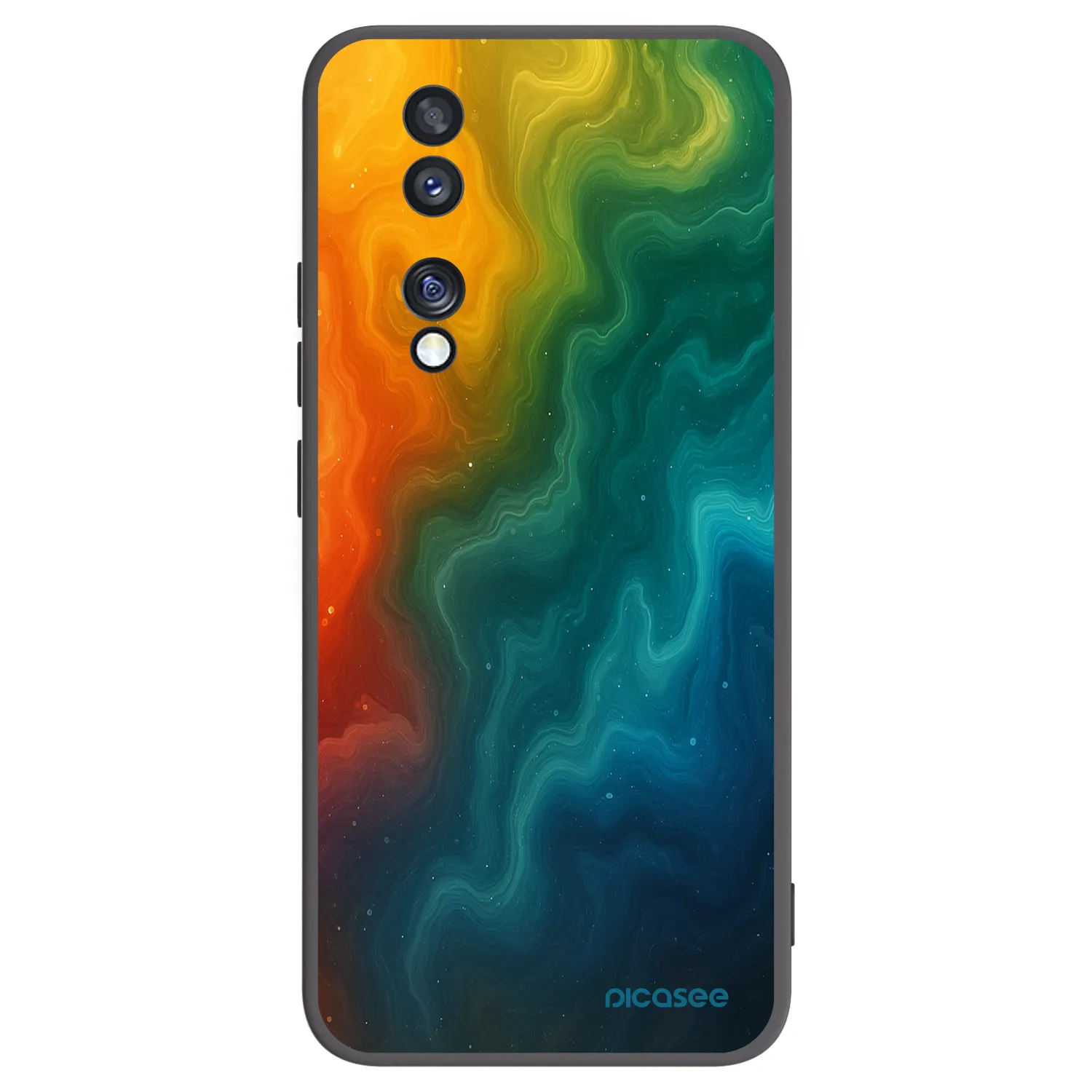Picasee silikonski črni ovitek za Honor 70 - Solar