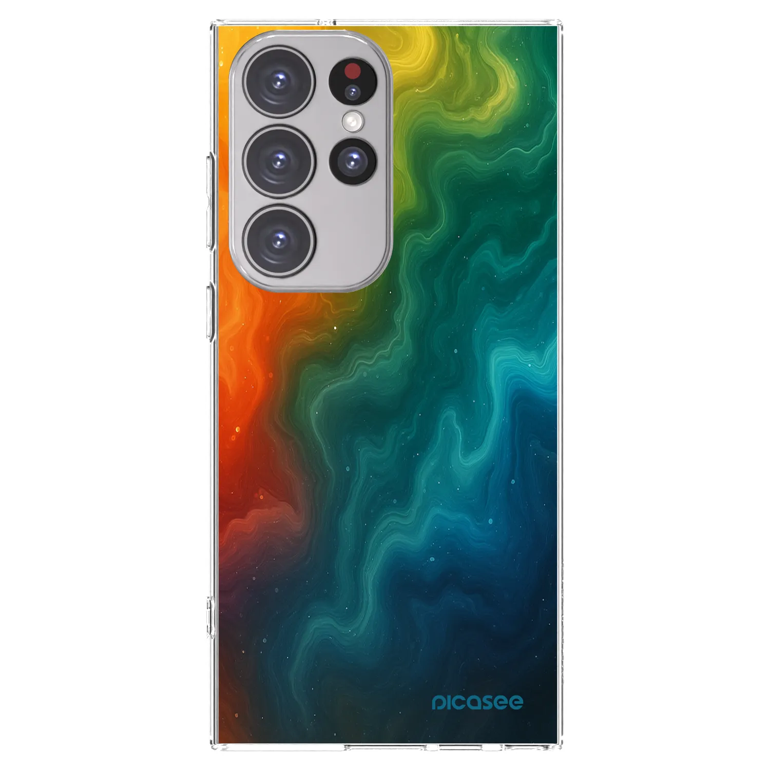 Picasee silikonski prozorni ovitek za Samsung Galaxy S23 Ultra 5G - Solar