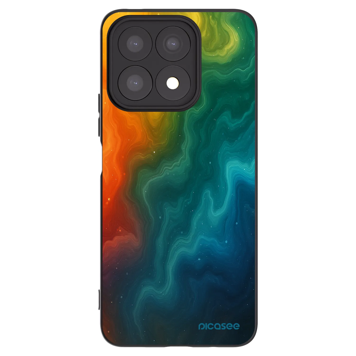 Picasee silikonski črni ovitek za Honor X8a - Solar