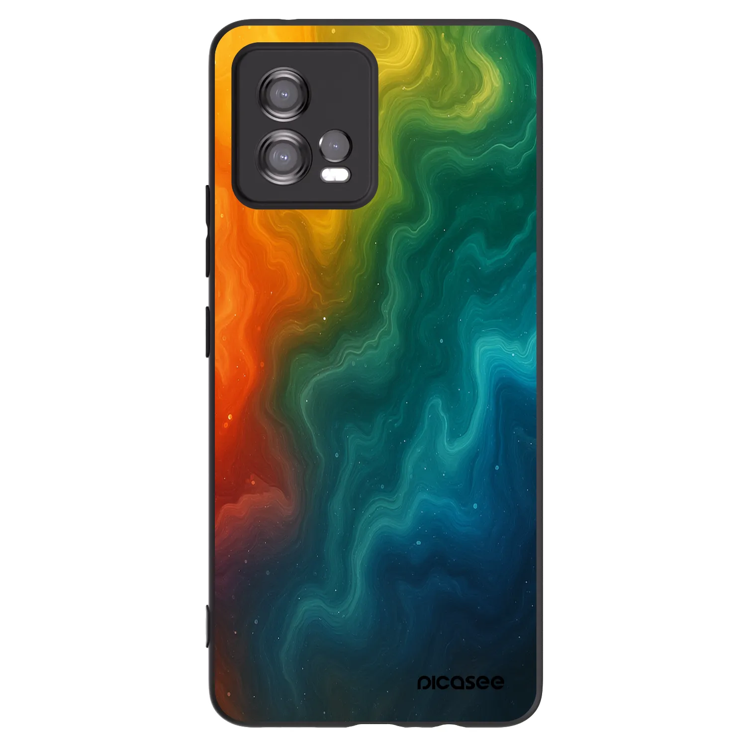 Picasee silikonski črni ovitek za Motorola Moto G72 - Solar
