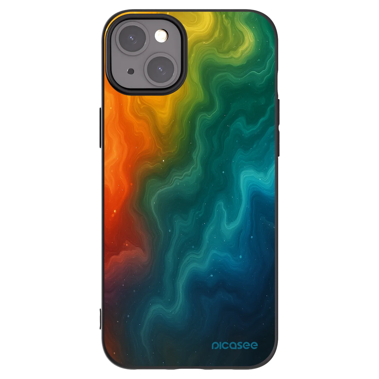 Picasee silikonski črni ovitek za Apple iPhone 15 Plus - Solar
