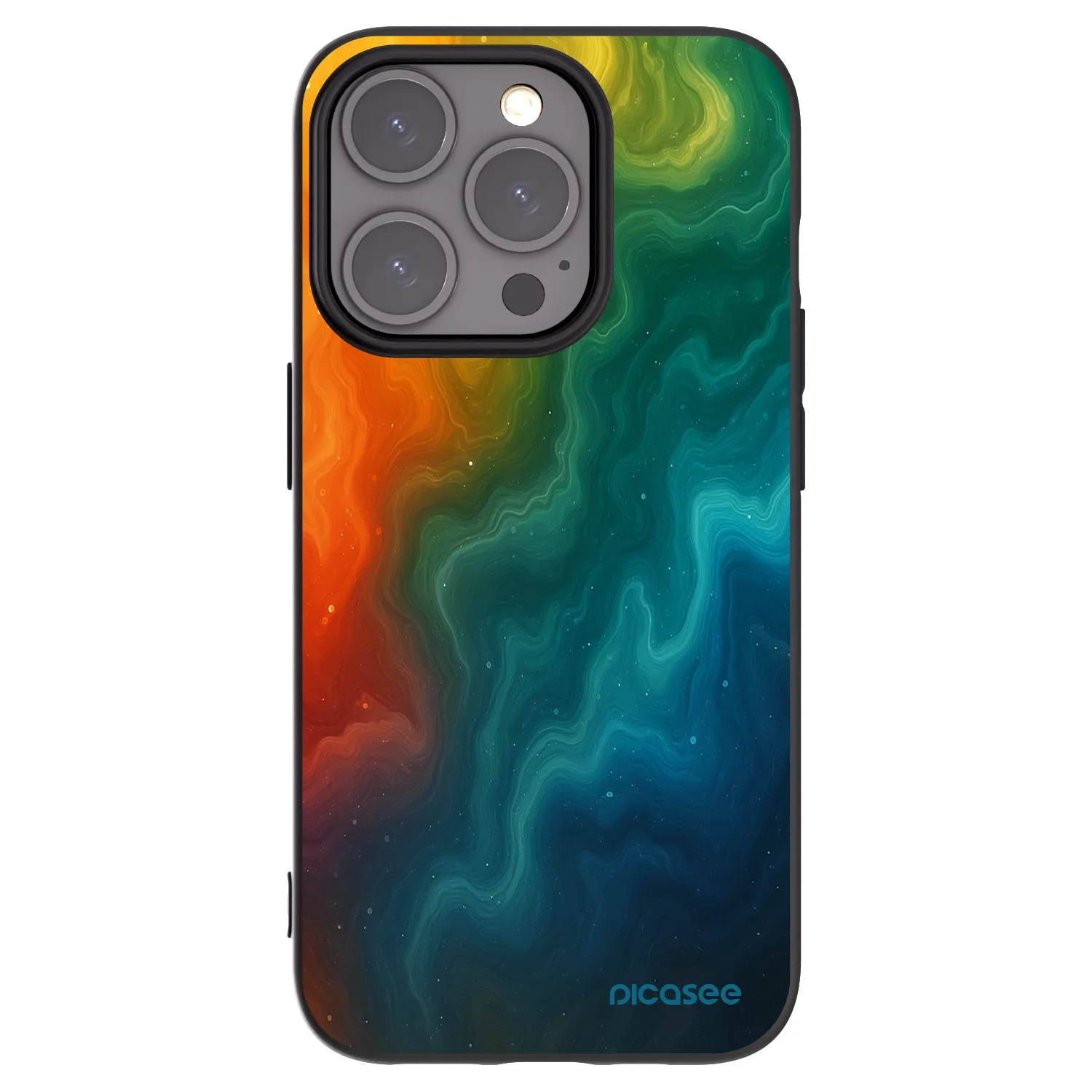 Picasee silikonski črni ovitek za Apple iPhone 15 Pro - Solar