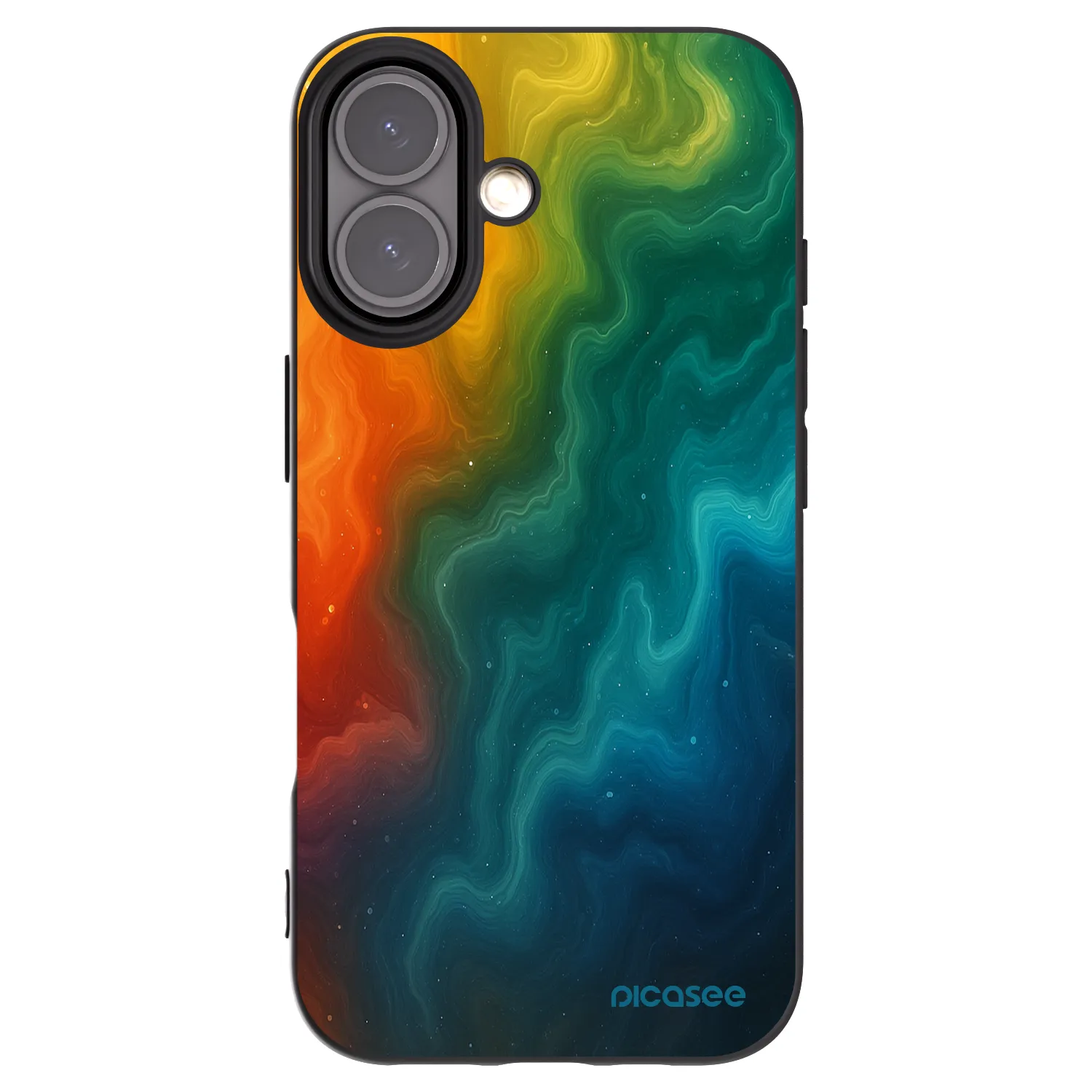 Picasee silikonski črni ovitek za Apple iPhone 16 - Solar