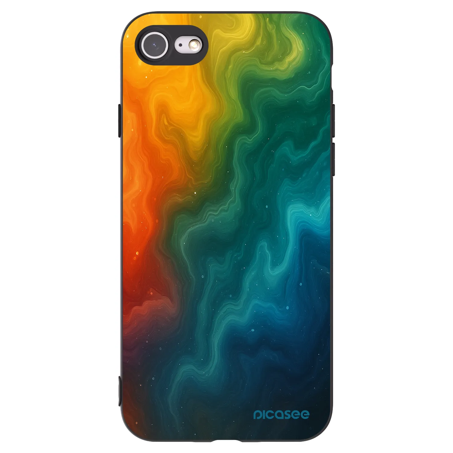 Picasee silikonski črni ovitek za Apple iPhone 8 - Solar