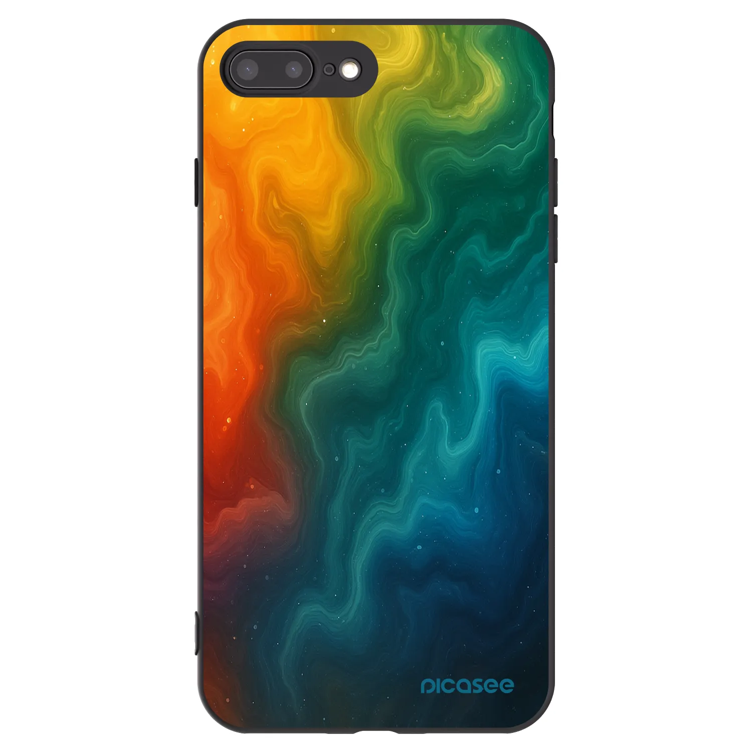 Picasee silikonski črni ovitek za Apple iPhone 7 Plus - Solar