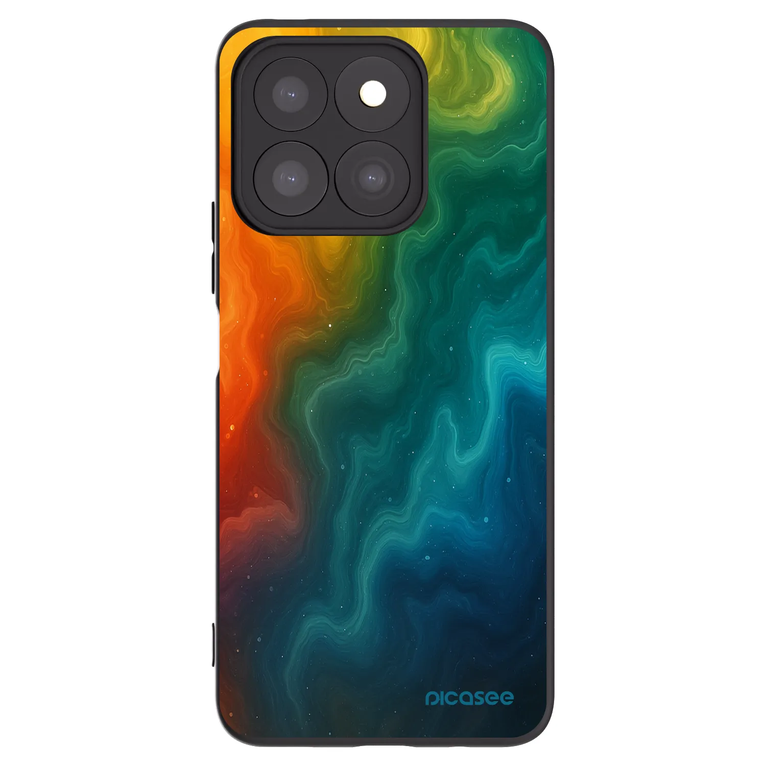 Picasee silikonski črni ovitek za Honor X8c - Solar