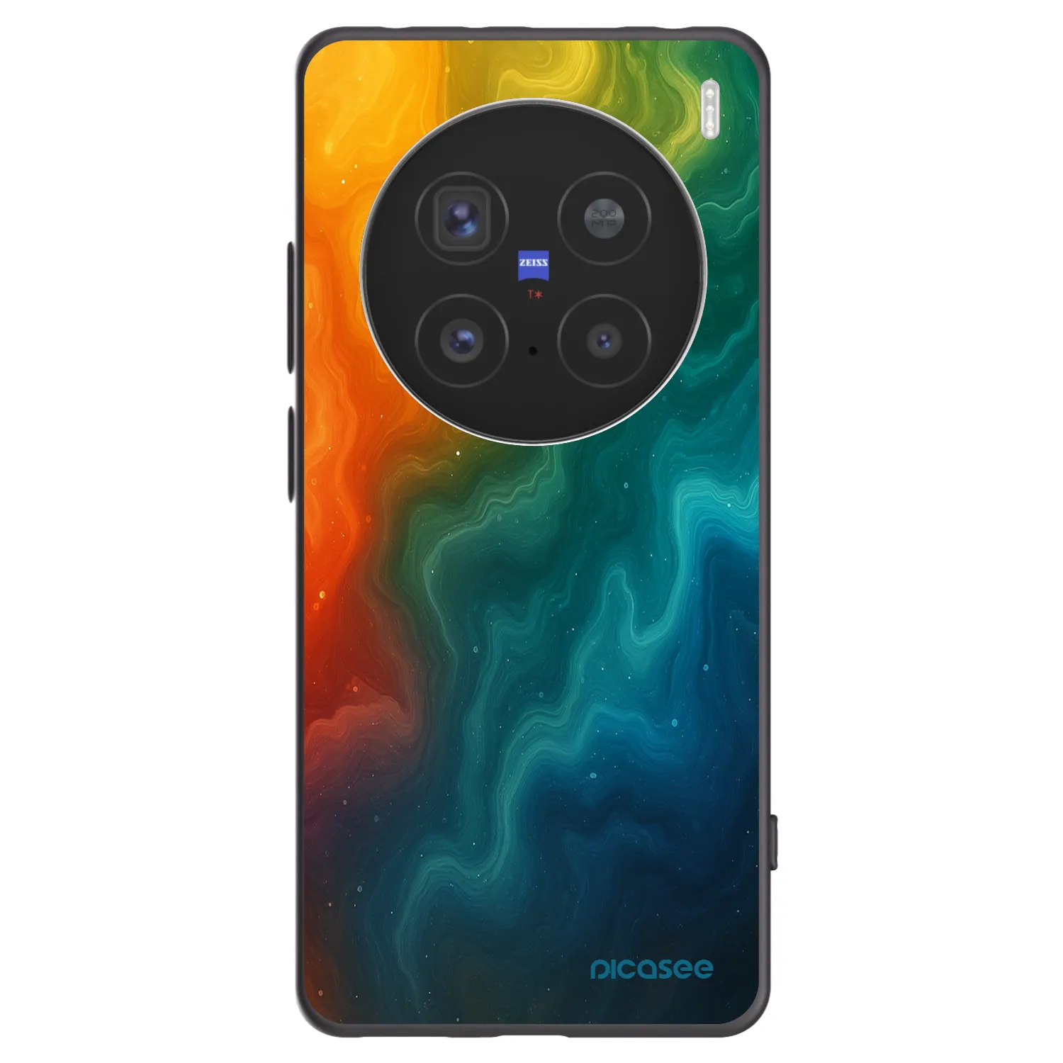 Picasee silikonski črni ovitek za Vivo X200 Pro - Solar