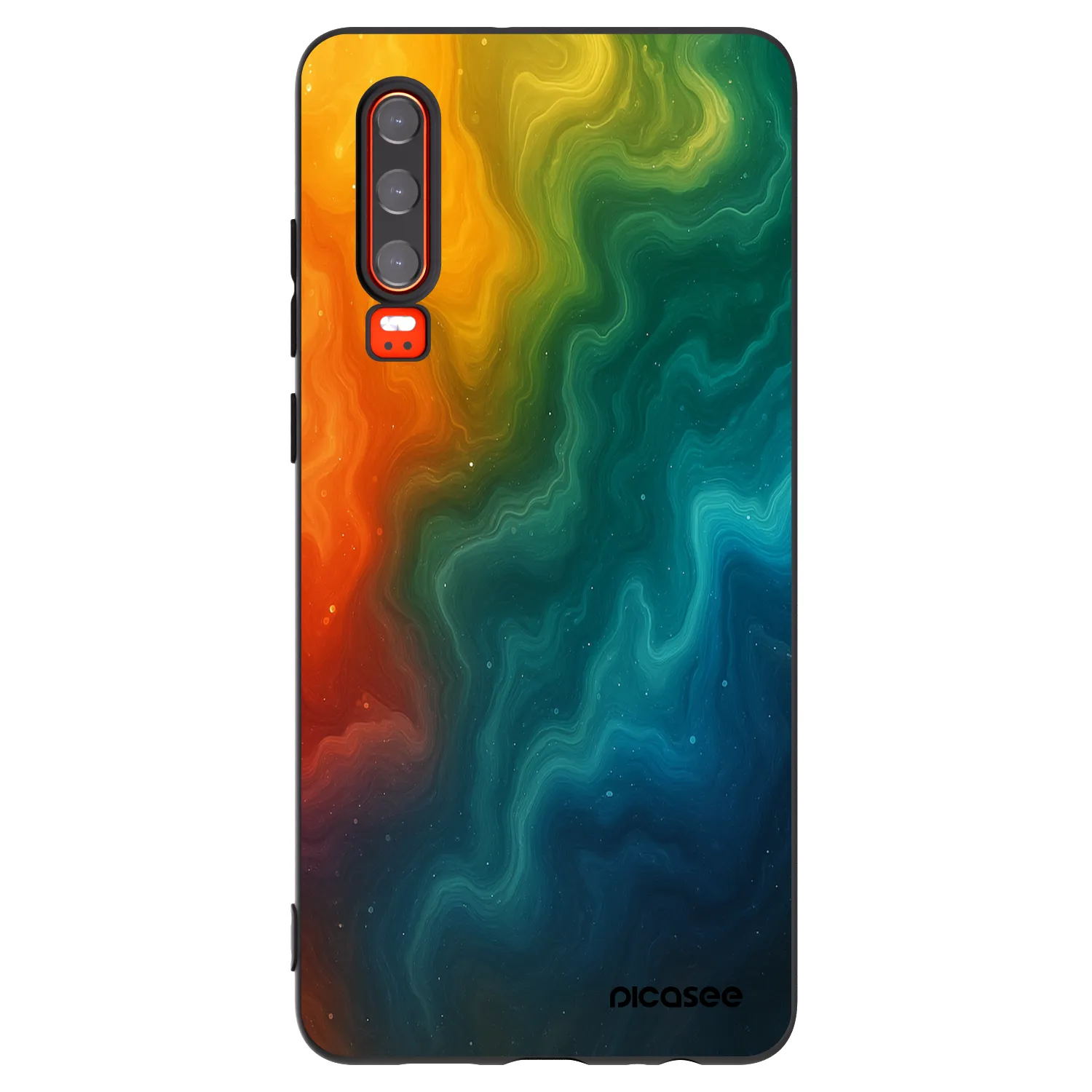 Picasee silikonski črni ovitek za Huawei P30 - Solar