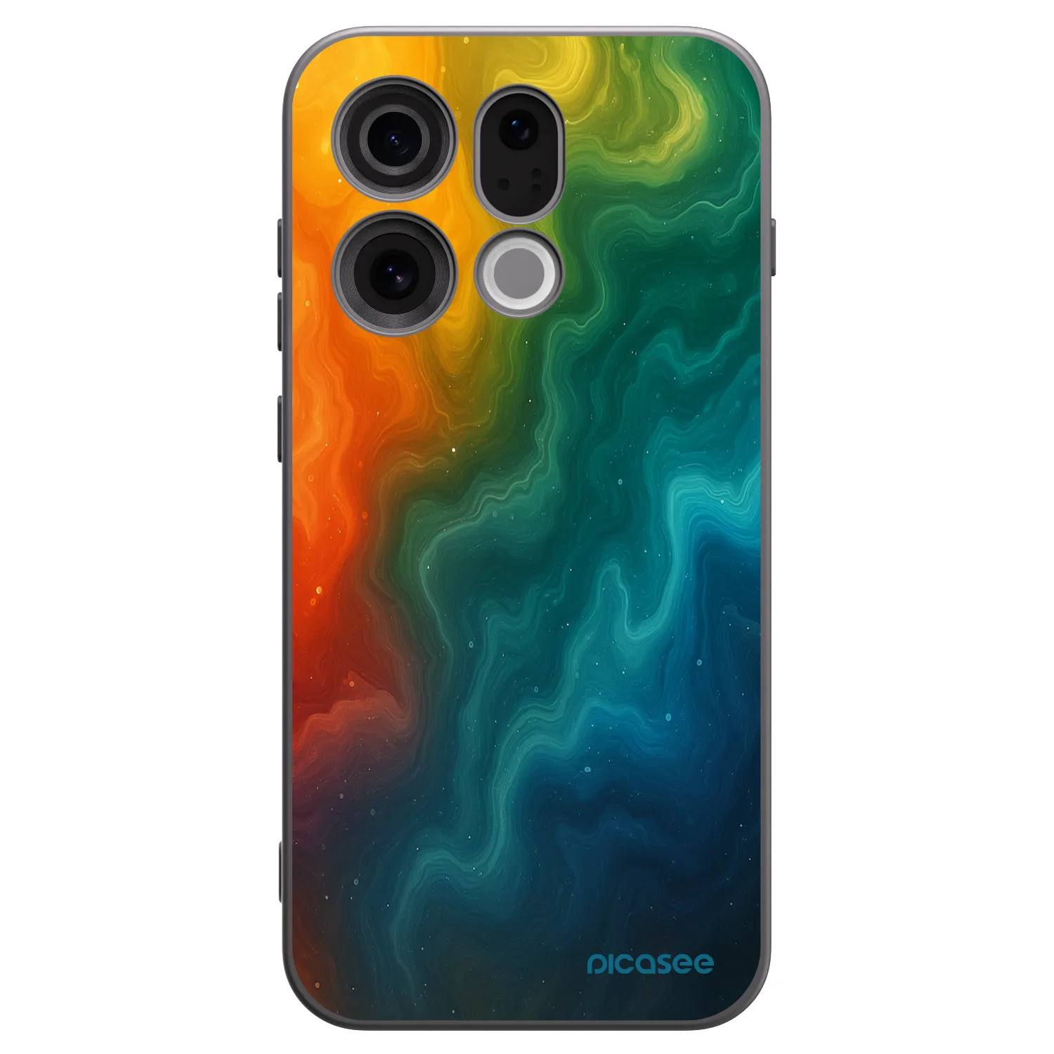 Picasee silikonski črni ovitek za OPPO Find X9 - Solar