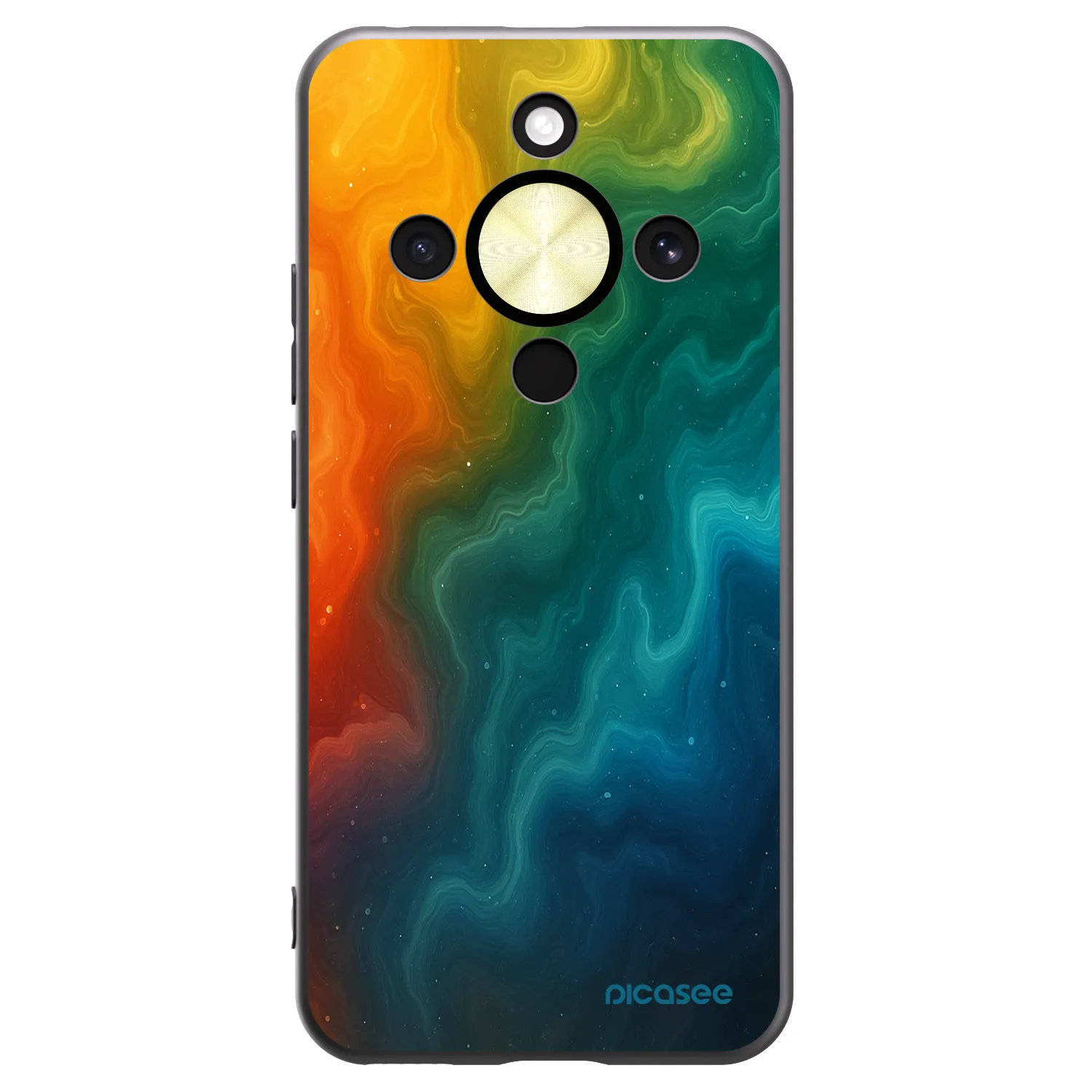 Picasee silikonski črni ovitek za Honor Magic8 Lite 5G - Solar