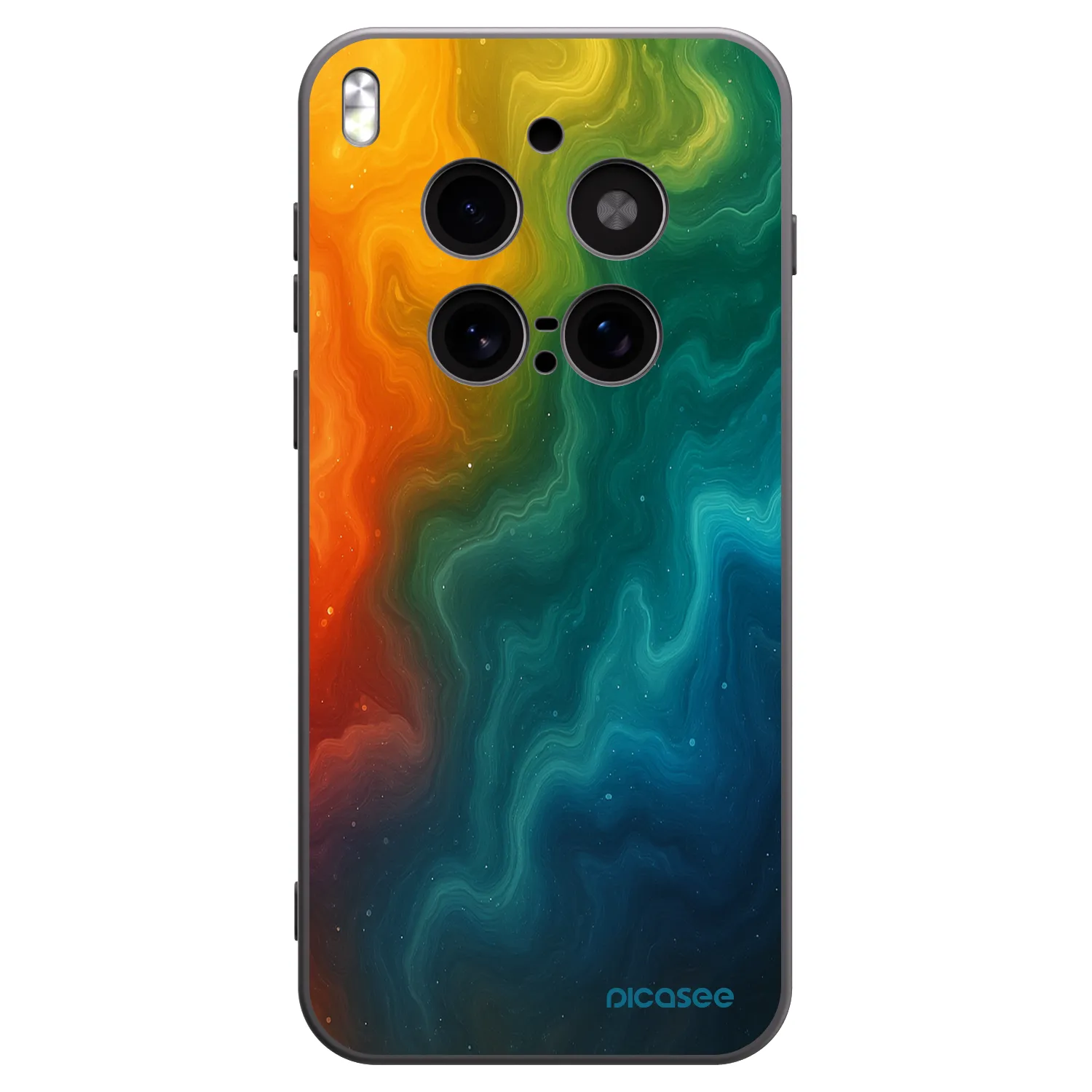 Picasee silikonski črni ovitek za Vivo X300 Pro - Solar