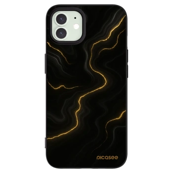 Picasee silikonski črni ovitek za Apple iPhone 12 - Thunder