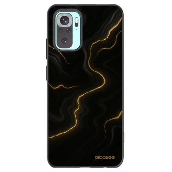 Picasee silikonski črni ovitek za Xiaomi Redmi Note 10 Pro - Thunder