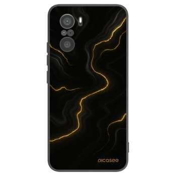 Picasee silikonski črni ovitek za Xiaomi Poco F3 - Thunder
