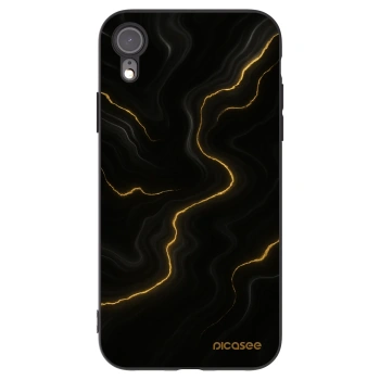 Picasee silikonski črni ovitek za Apple iPhone XR - Thunder