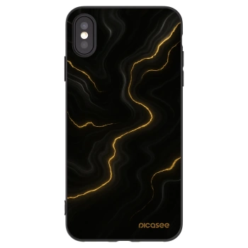 Picasee silikonski črni ovitek za Apple iPhone XS Max - Thunder