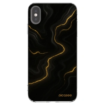 Picasee silikonski prozorni ovitek za Apple iPhone XS Max - Thunder