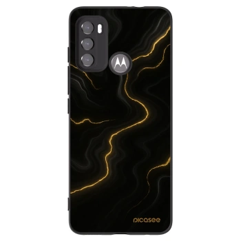 Picasee silikonski črni ovitek za Motorola Moto G60 - Thunder