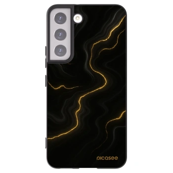 Picasee silikonski črni ovitek za Samsung Galaxy S22 5G - Thunder