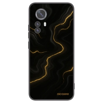 Picasee silikonski črni ovitek za Xiaomi 12 Pro - Thunder