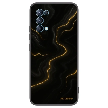 Picasee silikonski črni ovitek za OPPO Reno 5 5G - Thunder