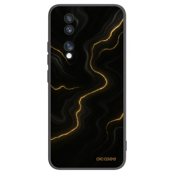 Picasee silikonski črni ovitek za Honor 70 - Thunder