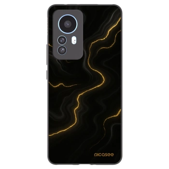 Picasee silikonski črni ovitek za Xiaomi 12T Pro - Thunder