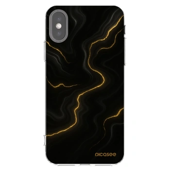 Picasee silikonski prozorni ovitek za Apple iPhone X/XS - Thunder